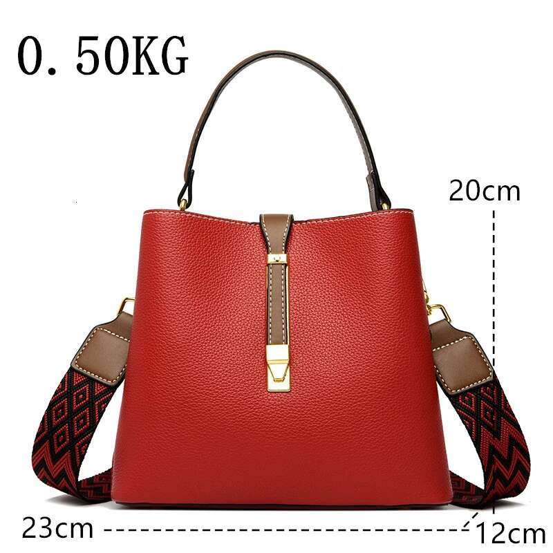 Genuine Brand Leather Tote And Purses Designer Shoulder Crossbody Handbags Sac Woman Casual Bucket Messenger Bags New