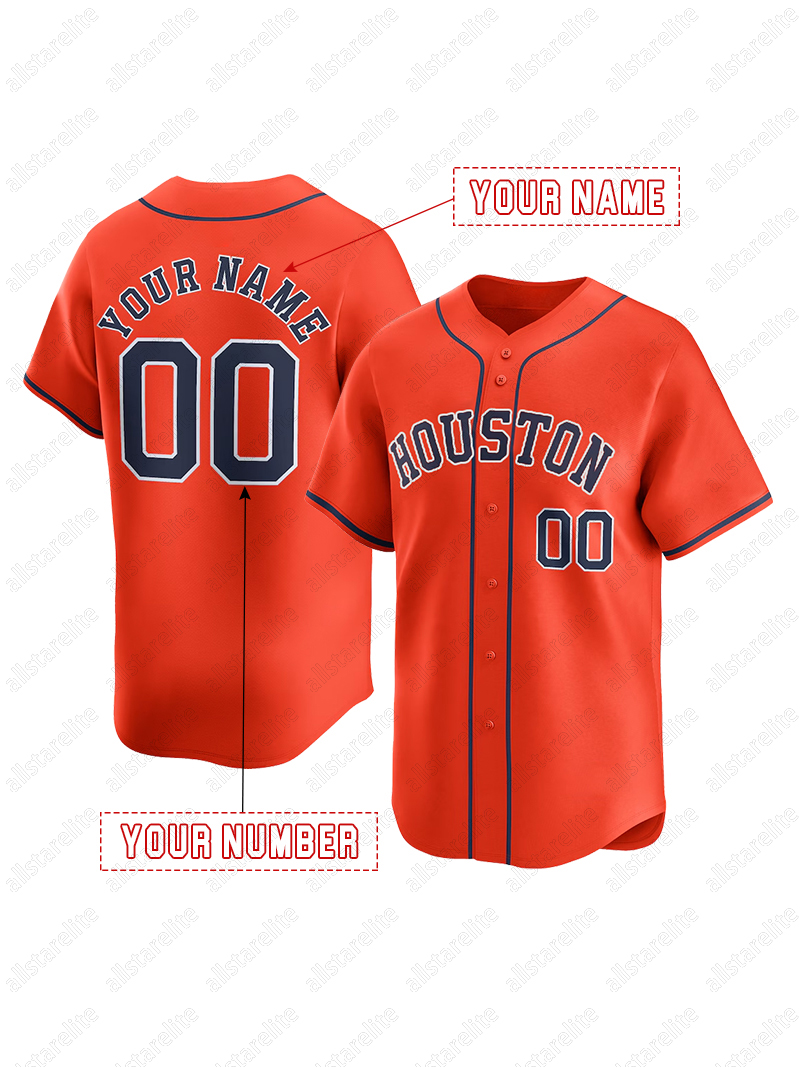 Custom Baseball Jersey Jose Altuve Jeremy Pena Yordan Alvarez Abreu Personalized Embroidered Letter Number Design
