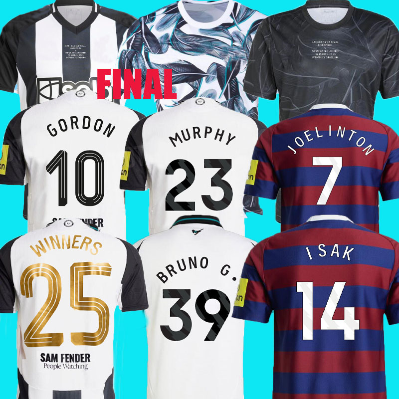 24 25 26 ISAK newcasltes soccer jerseys CARABAO CUP FINAL Special Edition burn 2024 2025 BARNES BRUNO G. Gordon MURPHY TONALI Football Shirt Home fans Player PRE MATCH