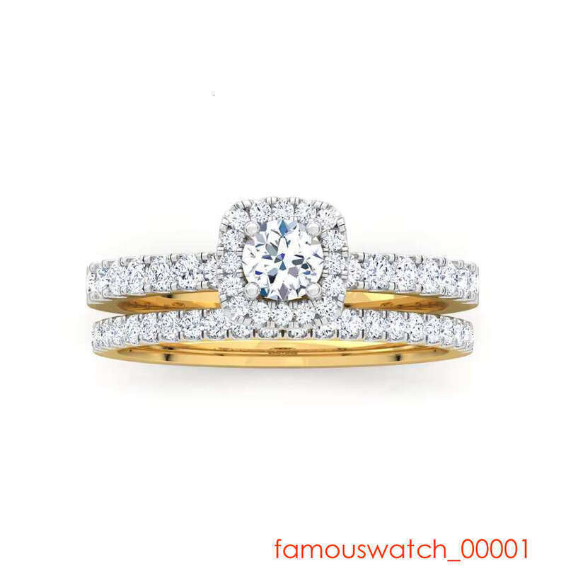2 Ct Simple Circular Cut Engagement Women's Card Set, Silica Ring