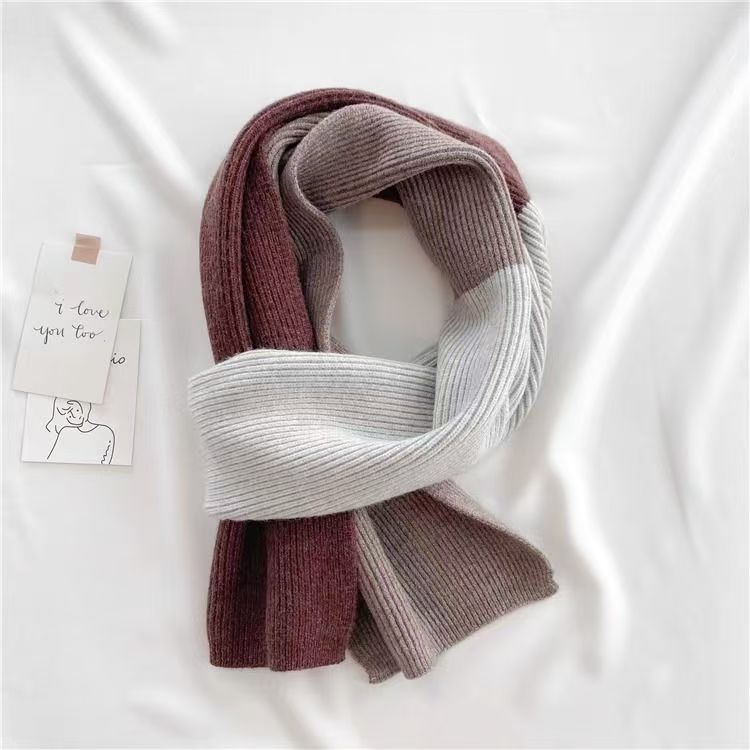 T305 autumn and winter new scarf men and women neck protection cute couple knitted versatile student scarf trend