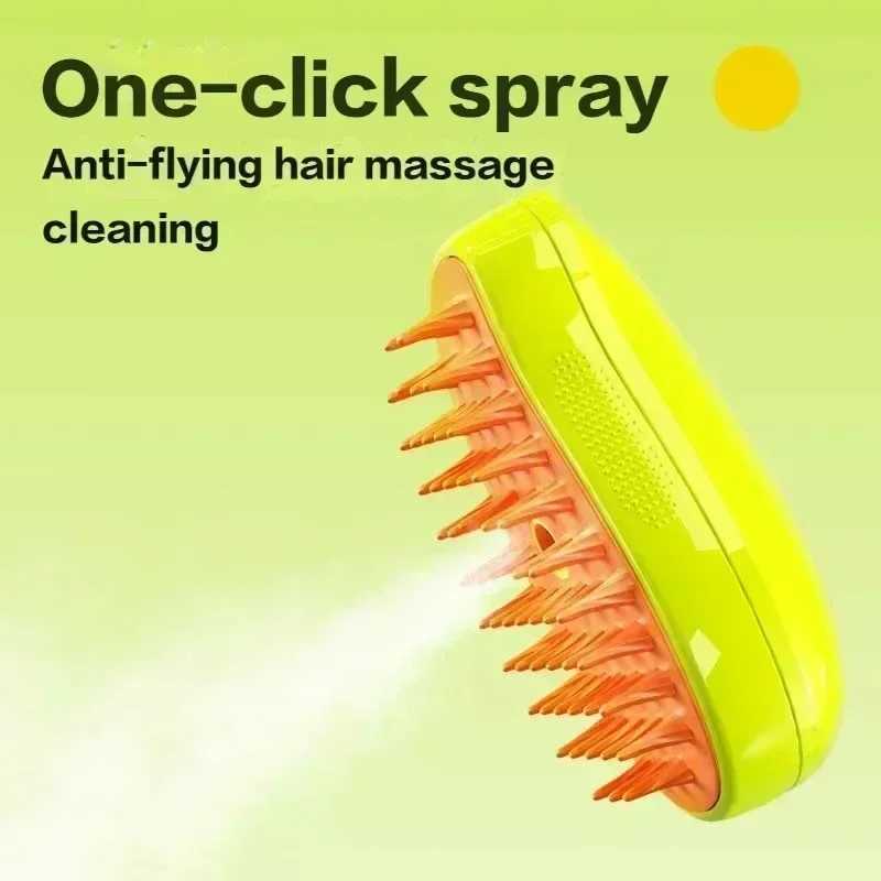 Cat and dog steam brush Steam brush Electric spray for pet massage beauty tool Shedding 3 in 1 electric spray massage combT250317