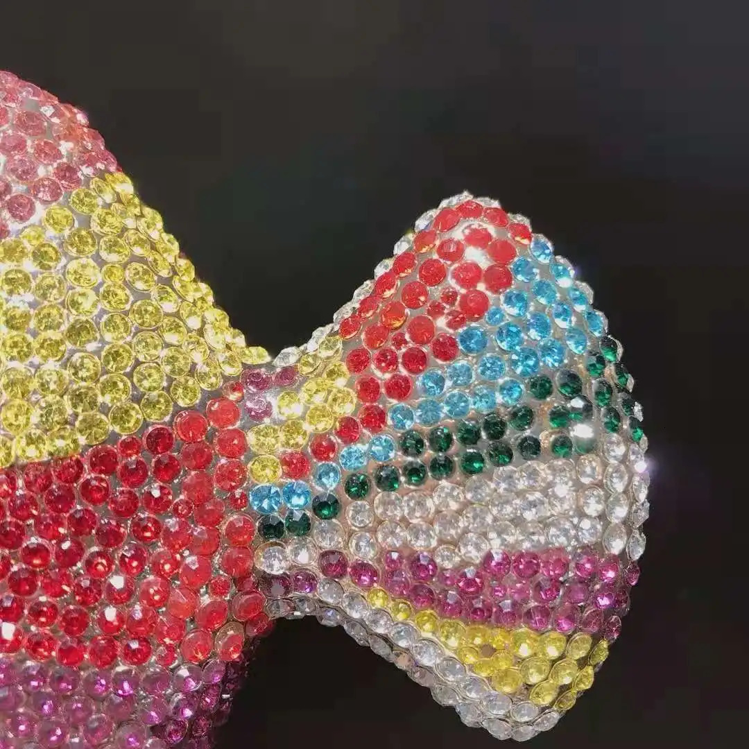 XIYUAN Candy Shape Crystal Clutches Women Rhinestone Clutch Bags Party Purse Multicolored Diamond Prom Phone Shoulder Handbags 250313