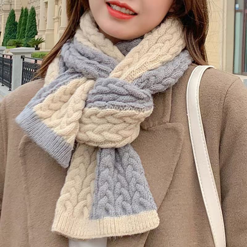 T301 scarf female 2025 winter new style girl Korean Japanese style all-match warm casual scarf trend