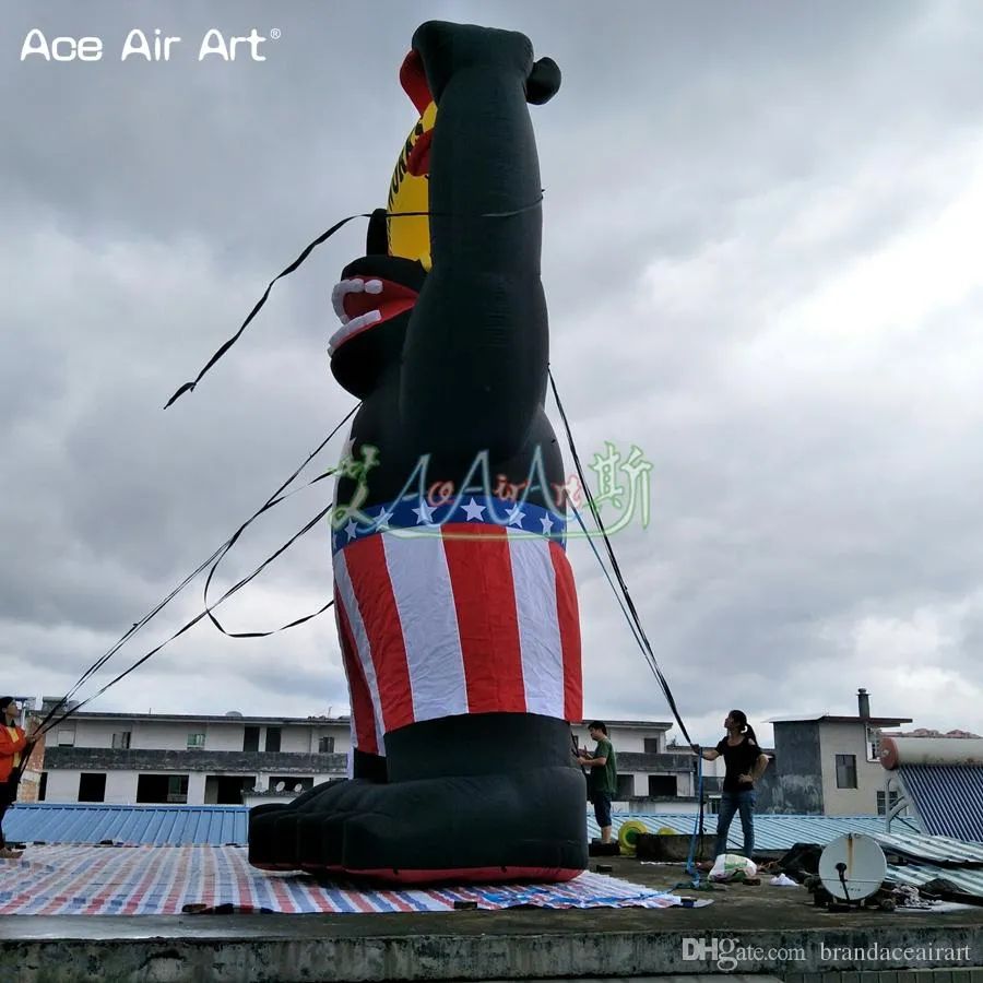12m height (40ft) with blower Inflatable Fireworks Rocket King Kong Fire Arrow Free Giant Pop-up Gorilla Firework Model For Promotion