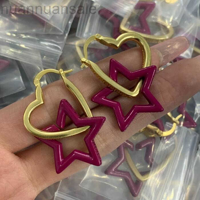 Heart Designer jewelry Hoop Earrings womens Ear Studs Banshee Medusa Head Portrait Embellishment Earring New Designed HMER26 --0017