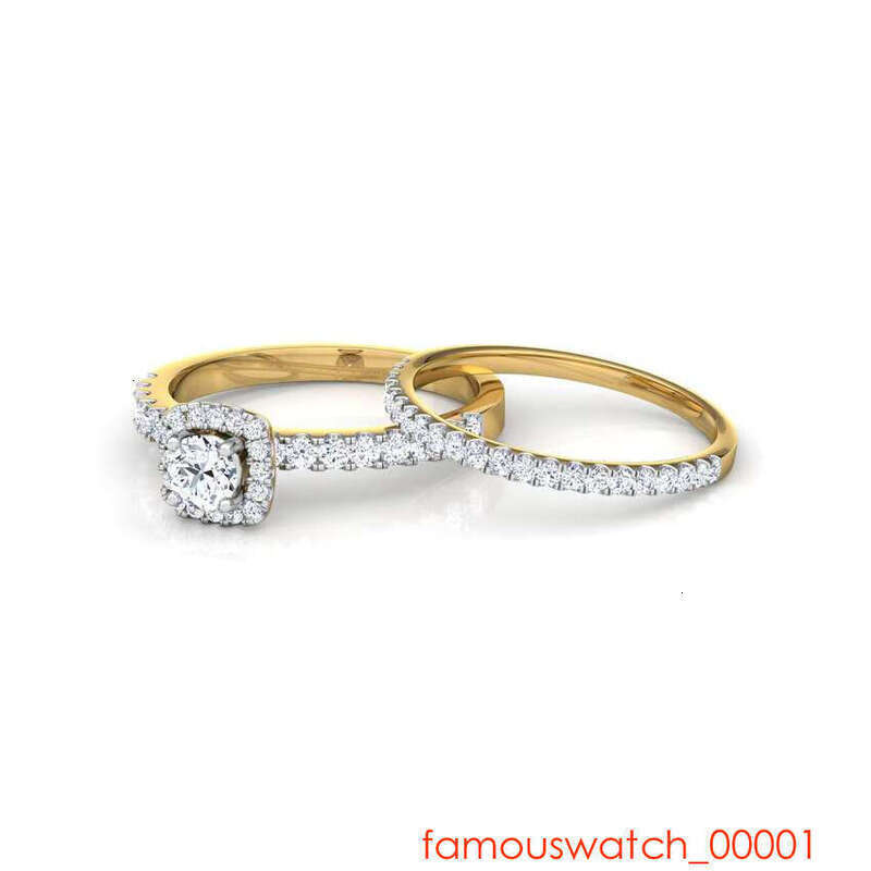 2 Ct Simple Circular Cut Engagement Women's Card Set, Silica Ring