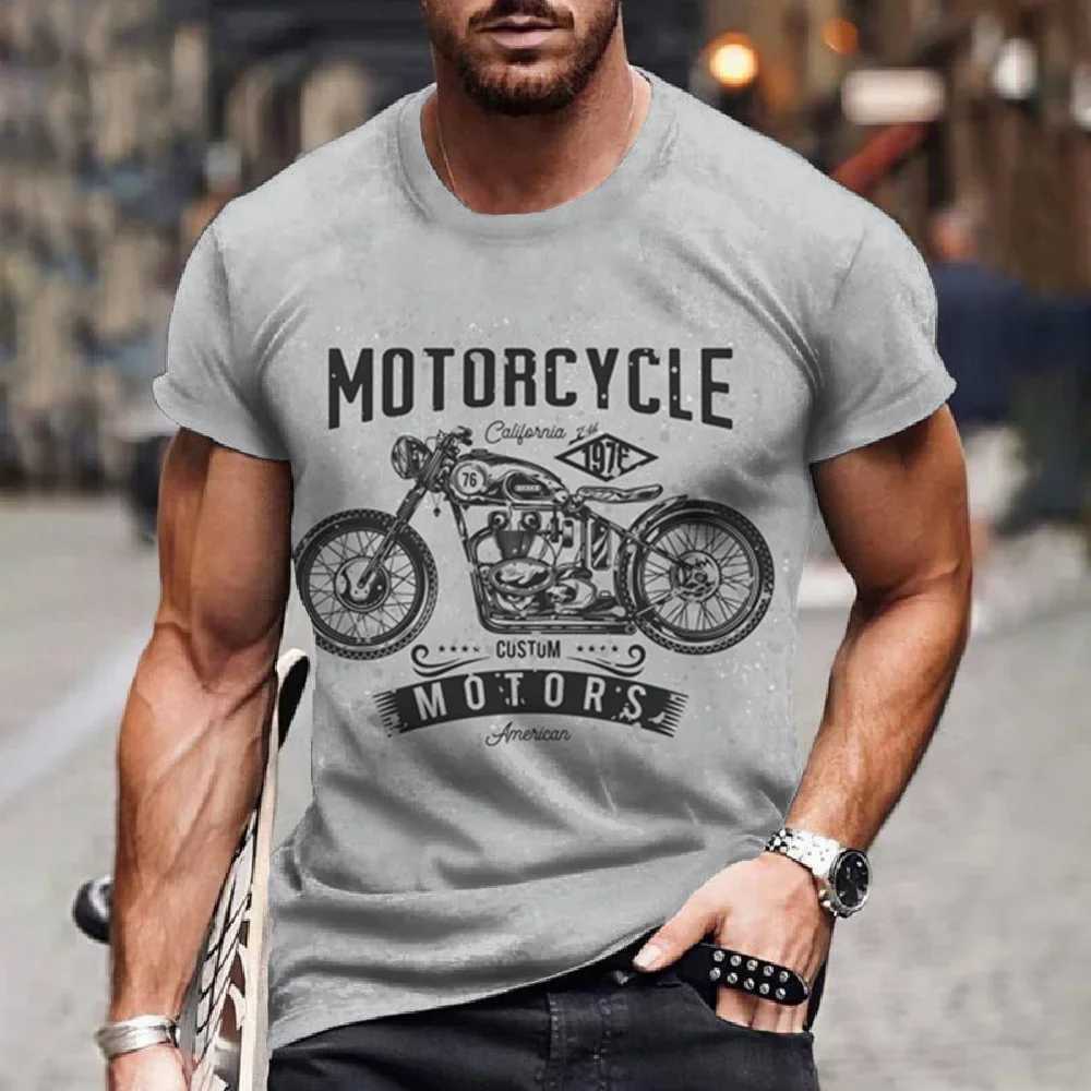 2023 mens T-shirt 3D retro printed short sleeved top retro oil mens motorcycle T-shirt casual oversized T-shirt W250317