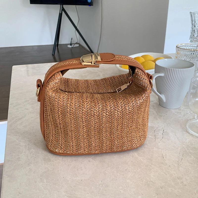 Waist Bags TRSYPHXM 2025 Korean Woven Small Bag Casual Women's Hand-held Shoulder Crossbody Summer Item zhanyishengli