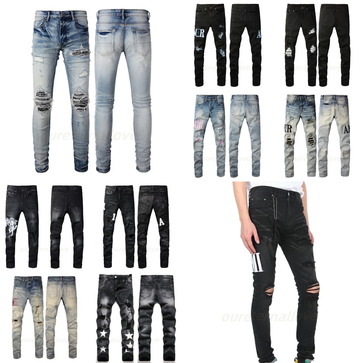 designer jeans for men mens skinny jeans Designer Jean Men Black Pants High-end Quality Straight Designe Retro Shinny Casual Sweatpants Designers Pant