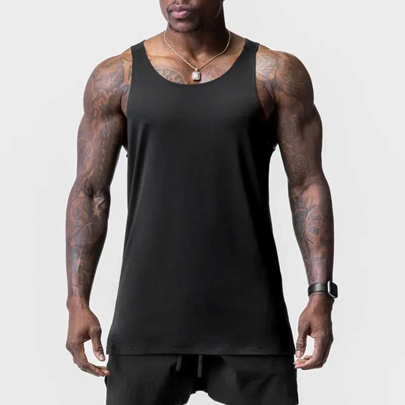 Mens Summer Gym Tank Top Man Bodybuilding Sleeveless Shirt Singlets Male Sports Quick Dry Clothing Fitness Workout Running VestT250317
