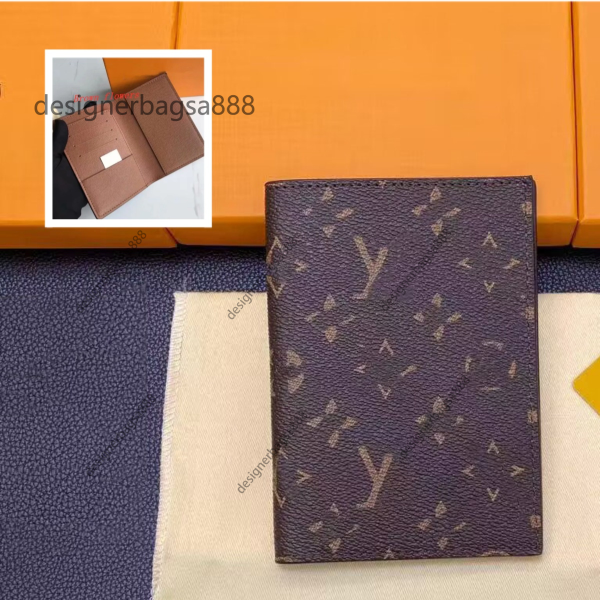 With Box Mens Passport Wallet 2025 Men's Card Holder Leather Women Purse Covers For Passports carteira mascua designerbagsa888