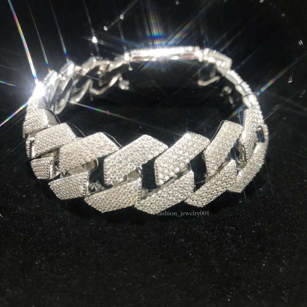 necklace iced out pass dia tester Sterg Vvs Fashion moissanite pendant cuban k chain