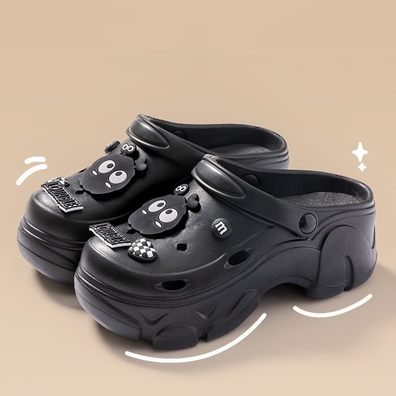 2025 new hot free shipping deisgner slippers for womens Thick soled slippers black white khaki Summer Cute Anti slip Thick soled Tall Shoes