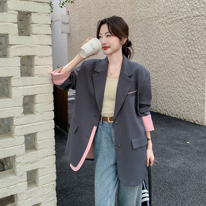 L3141Chic Ladies' Tailored Suit Jacket - Casual Yet Stylish for Everyday Wear