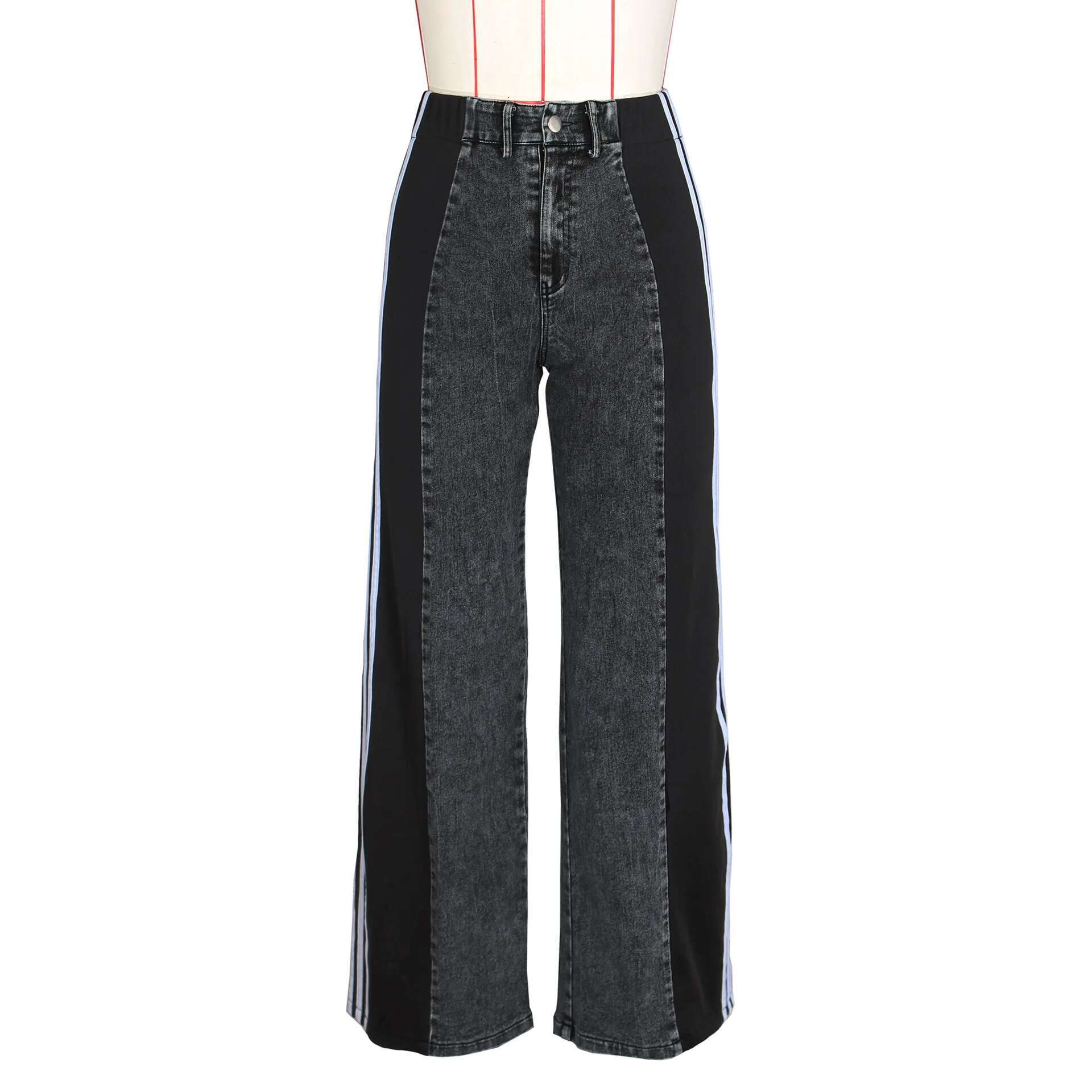 2025 new wide leg jeans work pants sexy designer women's high waisted elegant street wear denim casual straight leg pants4