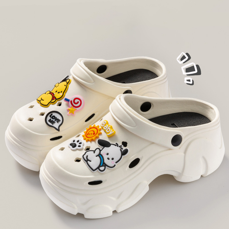 2025 new hot free shipping deisgner slippers for womens Thick soled slippers black white khaki Summer Cute Anti slip Thick soled Tall Shoes