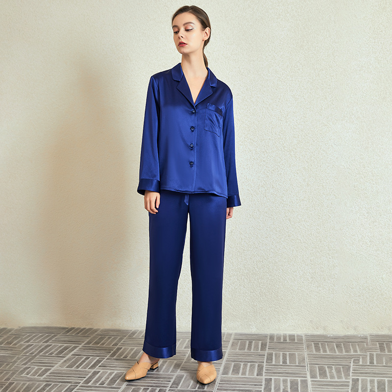 B787-Cotton crepe nightdress for women spring and summer long sleeve home loose slim pastoral princess style