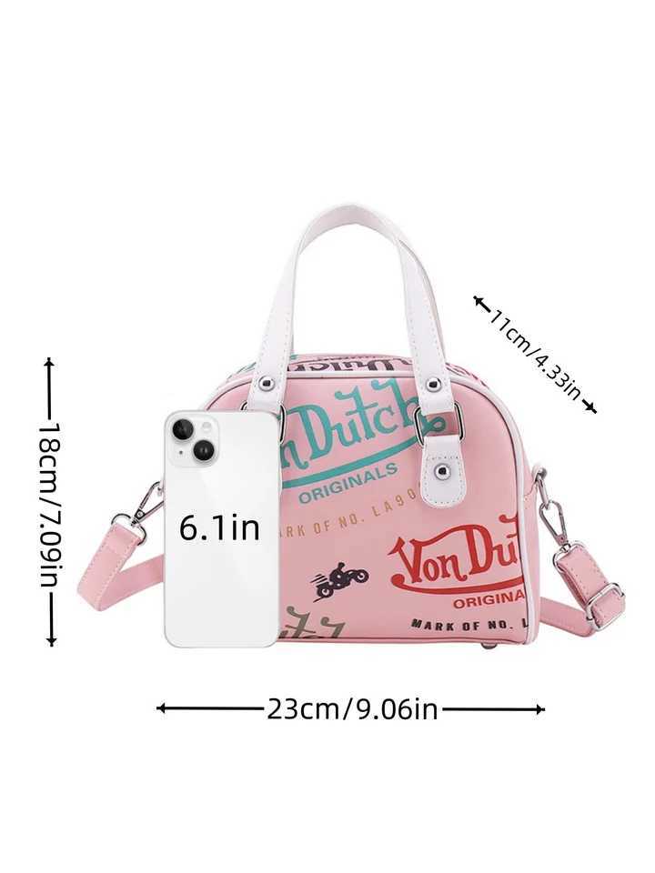 Fashionable letter print ladies handbag shoulder bag Y250317