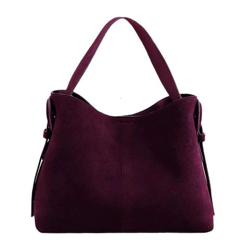 Suede Cowhide Fashion Ladeis Shoulder Cross Brown Bags Designer Women Coffe Handbags Angola Red