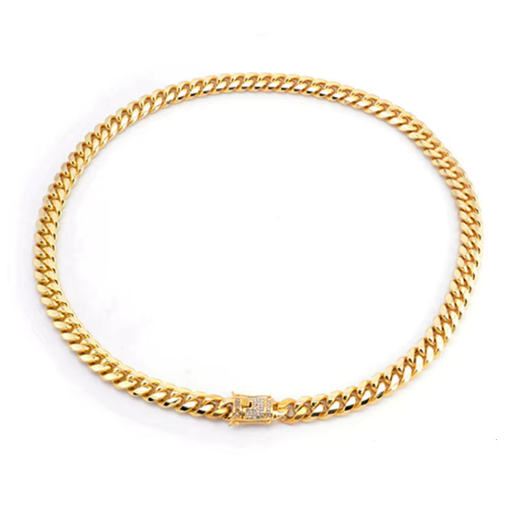 Hot Selling Hip Hop Chain New Dubai 24K Gold Jewellery Cuban Men Chain Necklace
