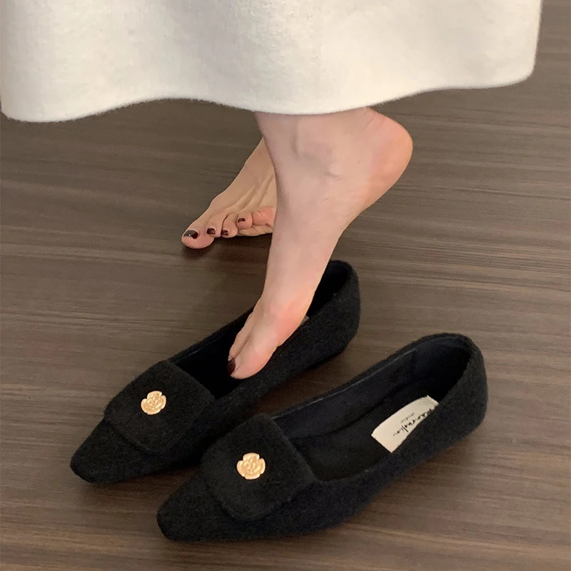 Designer Vintage Women Loafer Shoes Fashion Shallow Slip On Shoes 2025 Spring Autumn Elegant Low Heels Shoes 250317