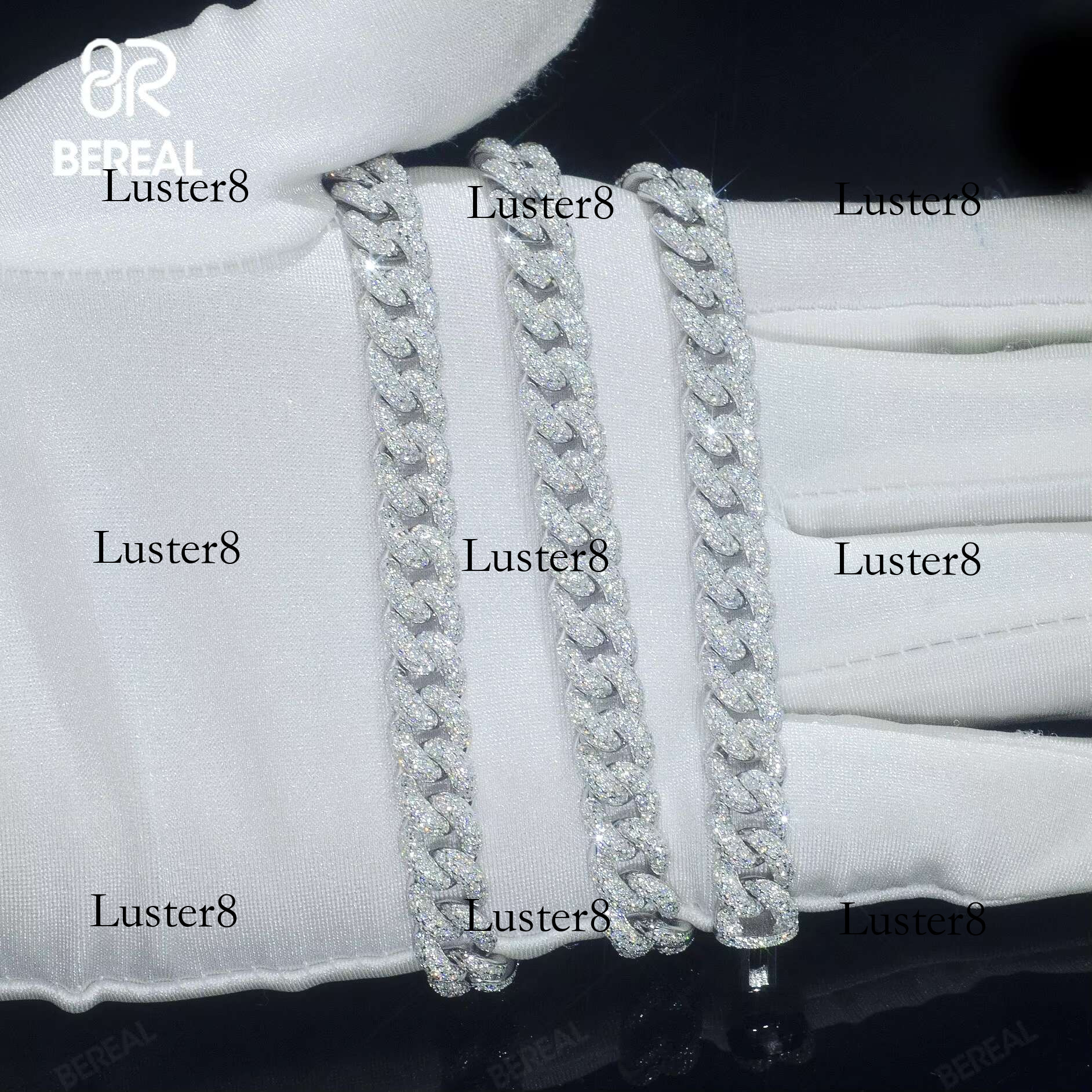 Wholesale 8MM 10MM 12MM 14MM Moissanite k Chain Necklace Men Hip Hop Iced Out Vvs Dia Sier Cuban Bracelet