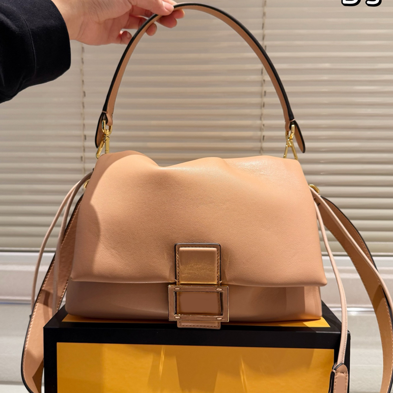 Crossbody Bag Shoulder Bag Designer Bag Flap Messenger Bag Handbag Sac Luxe Purse Cowhide Leather Golden Hardware Buckle High Quality Plain Color