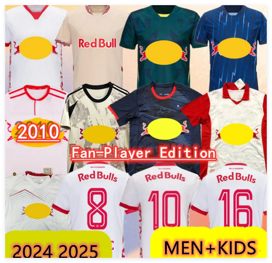 25 26 2010 retro Salzburg Leipzig Soccer Jerseys FERNADO PAVLOVIC DEDIC SOLET ADAMU KJAERAARD OKOH CAPALDO SERWALD SUCIC Home Away Third mens football shirt kids