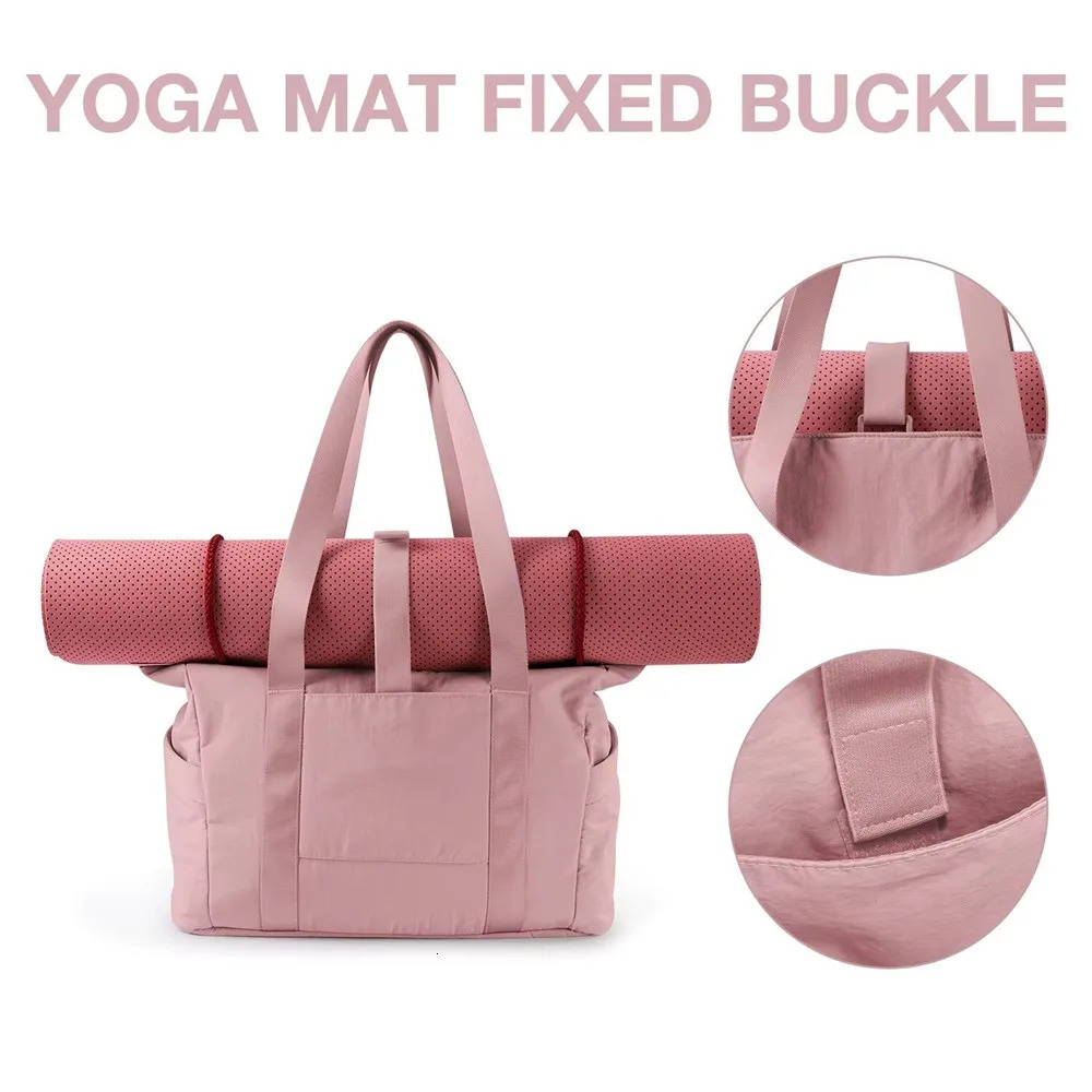 Women Tote Bag University Laptop Travel Tote diaper Gym Yoga Bag Shoulder Bag with Yoga Mat Buckle for Sports College Work 250314