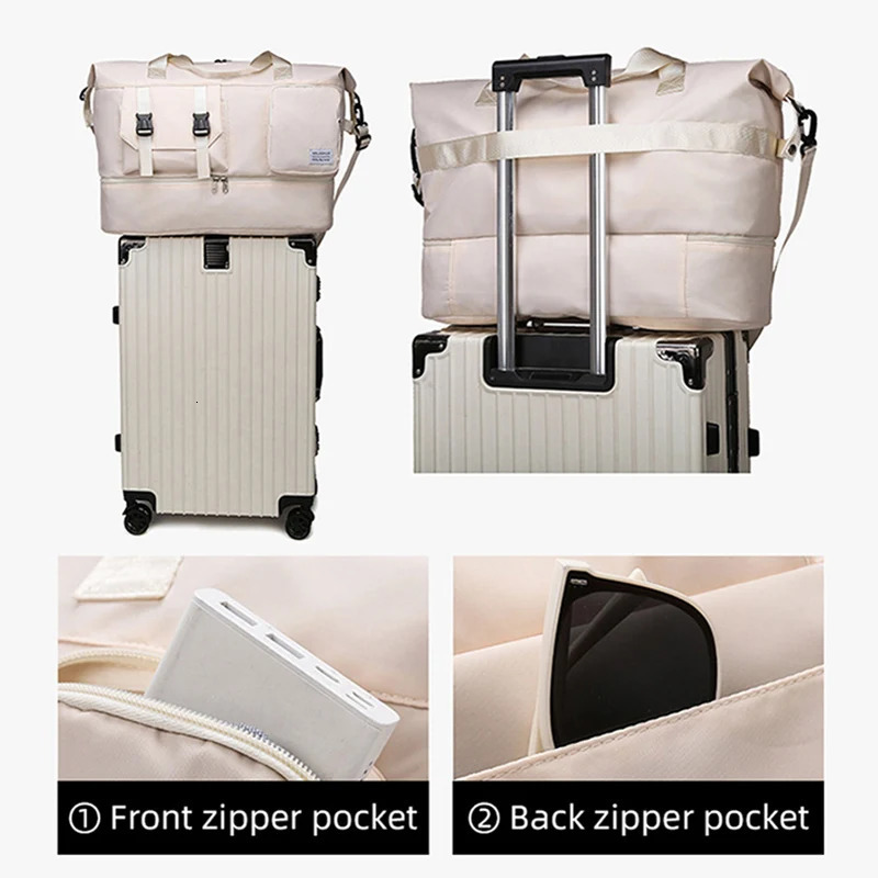 Sports Tote Gym Bag Travel Duffel Handbags for Men Women Shoulder Weekender Overnight Bag Dry Wet Yoga Workout Carryon Bags Pack 250314