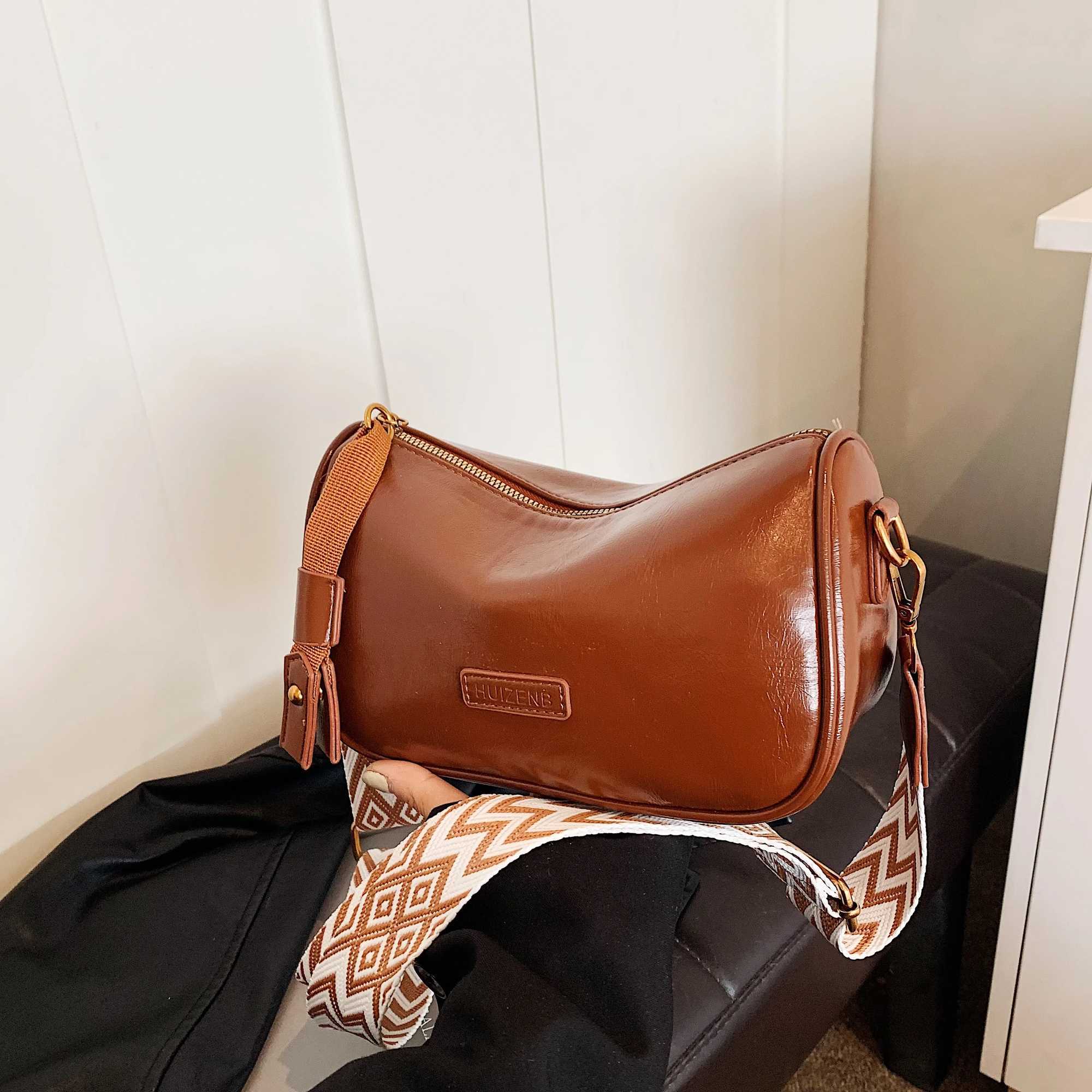 Five pure color bag handbag adjustable printed shoder strap five bag straps shoder bag Y250321