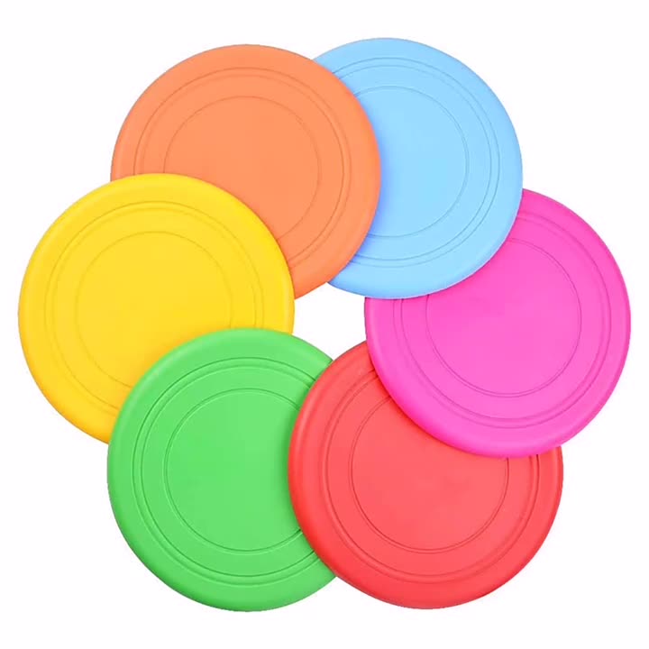 Kids Flying Disc Toy Outdoor Playing Lawn Game Disk Flyer for Kindergarten Teaching Soft Silicone Colorful Frisbee