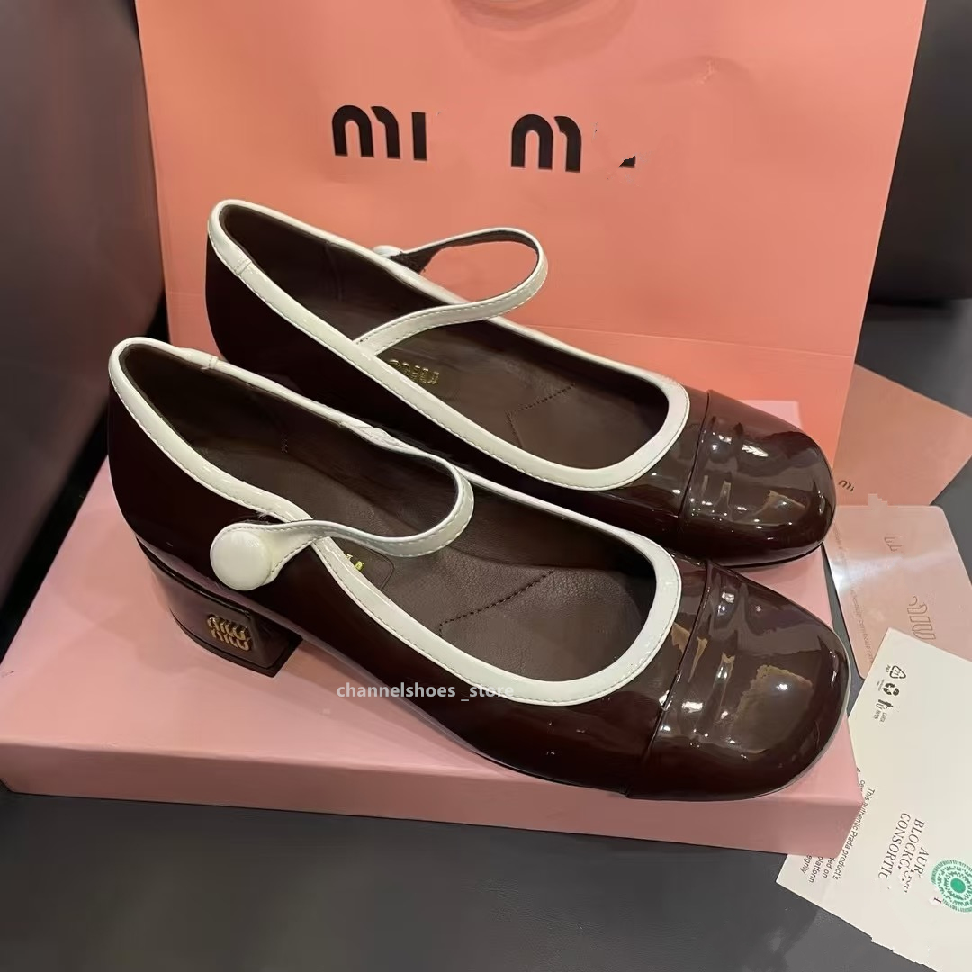 2025 Luxury brand Designer Spring Women Mary Jane Shoes Fashion Square Toe Ladies Comfort Soft Sole Flats Women's Comfort Ballerinas Shoes mius tb