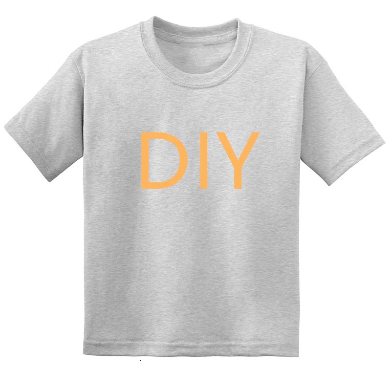 Custom Your Children Black White Blue T shirts DIY Print Kids Cotton T-shirts Baby BoysGirls TopsContact Seller Frist 250407