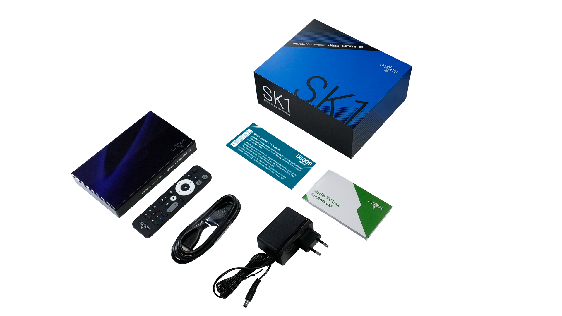 Ugoos SK1 Smart TV Box Android 11 Amlogic S928X-K 8GB 128GB Wifi 6 BT5.2 1000M Set Top Box Dolby Widevine L1 DTS Support