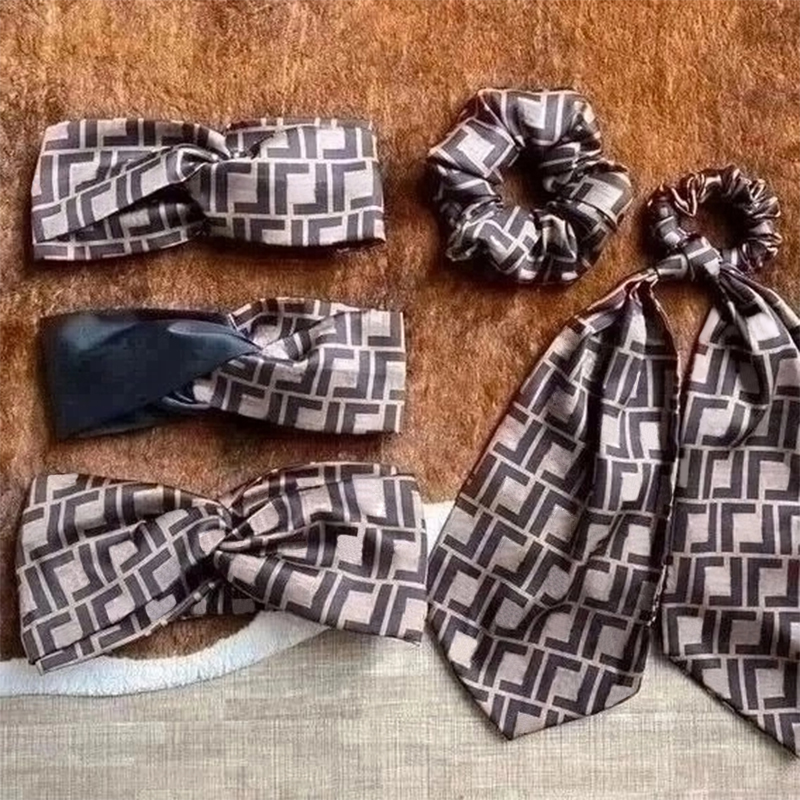 Headband Hair band hair clasp hair tie scrunchie hair elastic bandeau bowknot letter fashion designer women girl retro classic simple