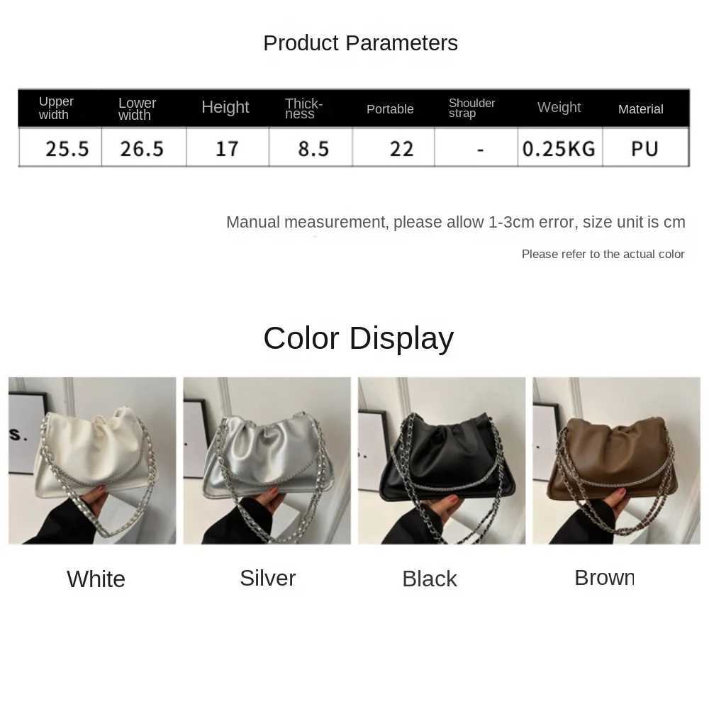 2024 Fi Shoe Bag Large Capacity Warm Fold Bag Fashion PU Leather Chain Bag Y250321
