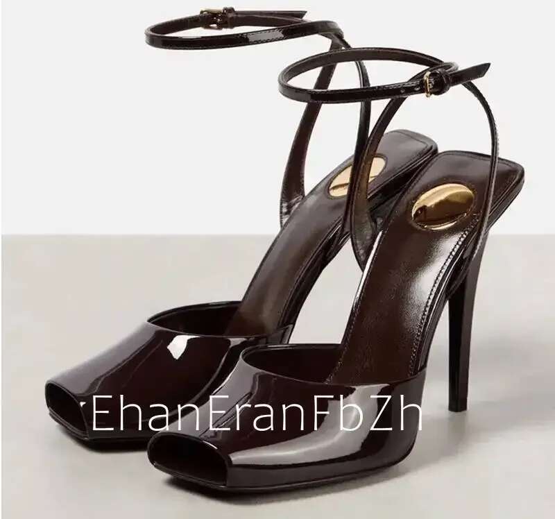 2025 Summer New Fish Mouth Stiletto European and American Fashion Party Wedding Sexy Large Women's Sandals