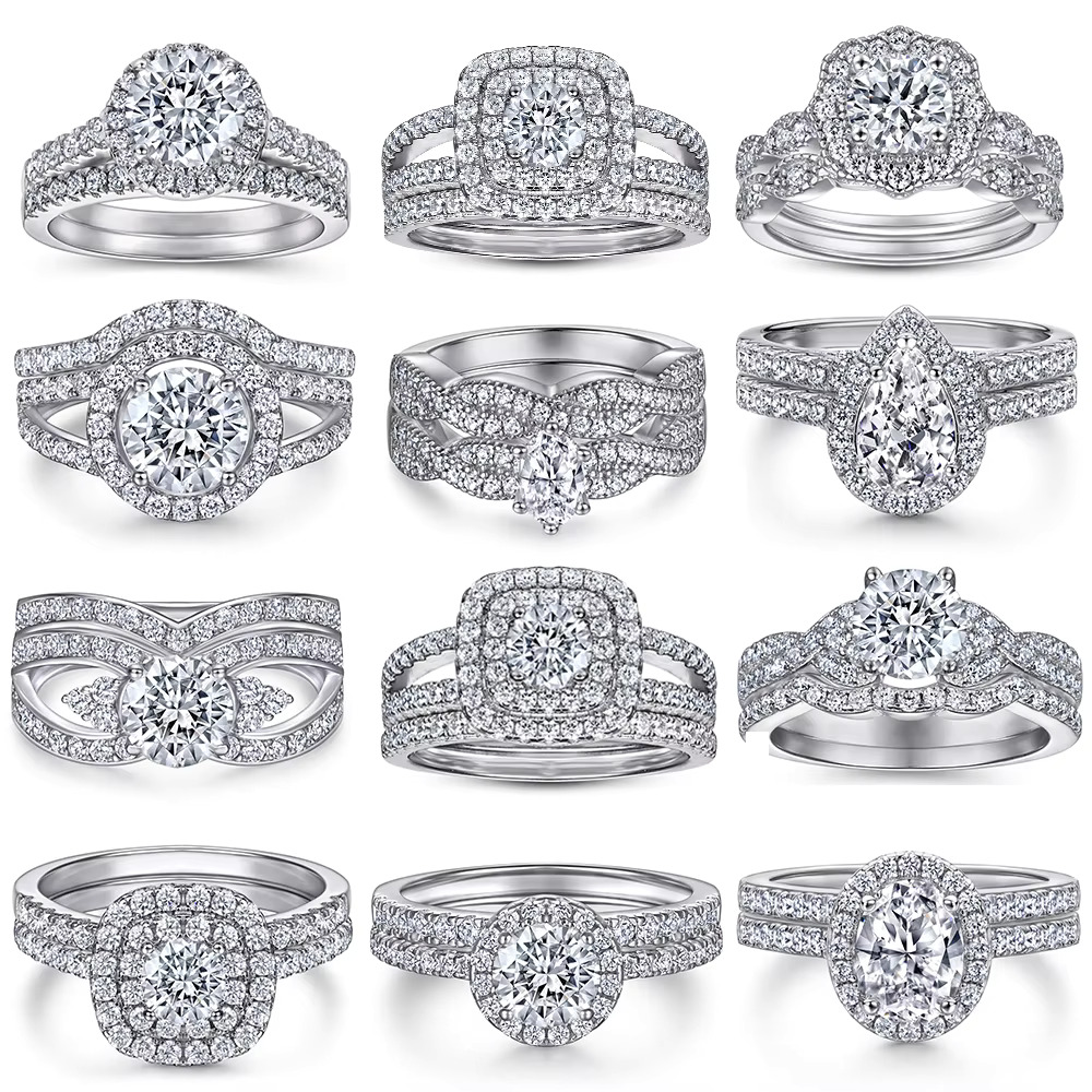 Custom Jewelry Fine Jewelry Rings for Women Jewelry Rose Gold S925 Sterling Silver Engagement Wedding 18K Silver 925 Trendy CMA