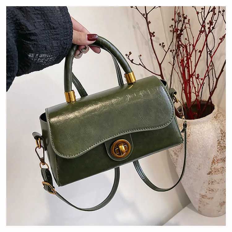 Luxury Designer Lock PU Leather Wens Handbag Crossbody Bag Flap Tote Y250321