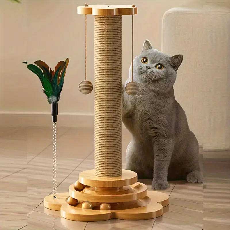 Strong Mesh Vertical Cat Scratcher - Safe for Pets & Enhanced Stability from Manufacturer Direct Supply