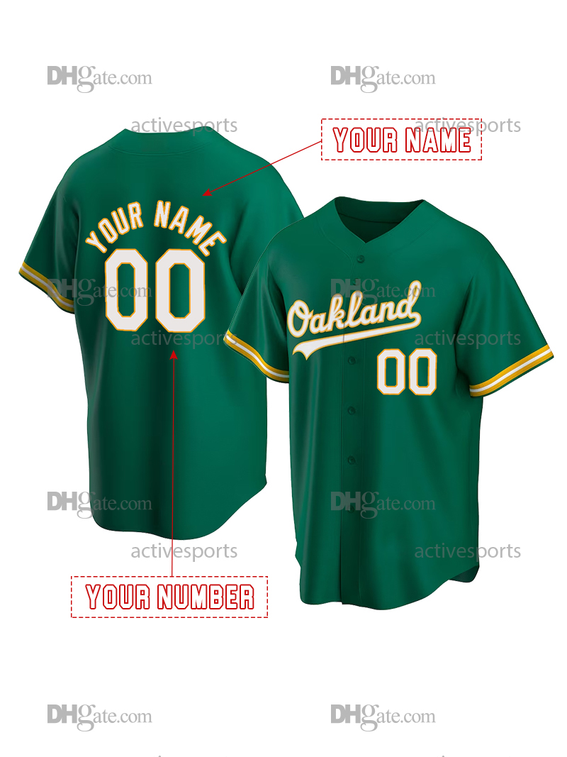 Custom 25 Rooker 15 Brown Baseball Jersey 20 Gelof Urshela Andujar Bleday Canseco Stitched Number Name Mens Womens Youth
