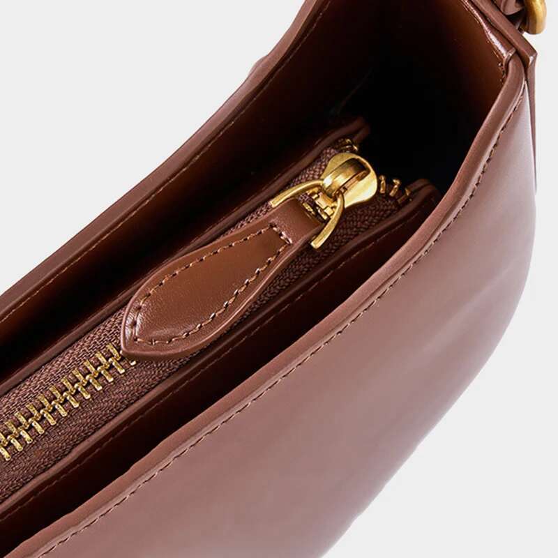 2024 New Arrival Women's Leather Underarm Saddle Designer Shoulder Messenger Bag For Ladies Crescent-Shaped Pack