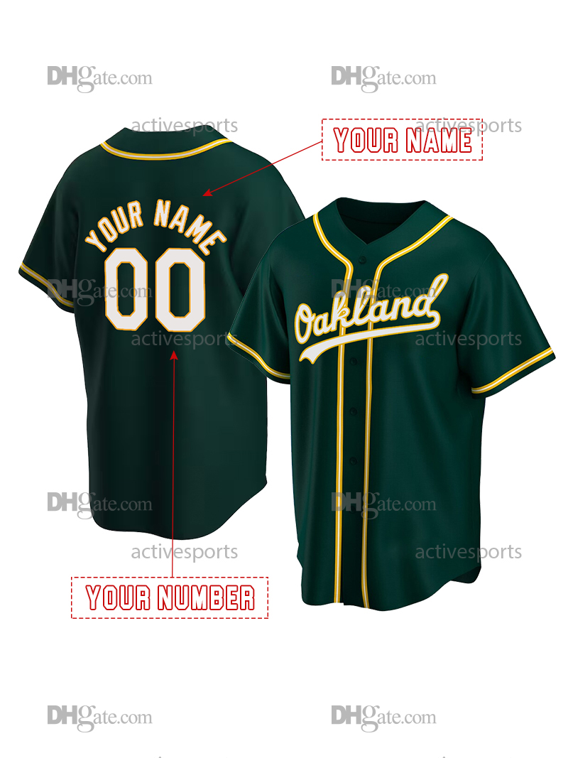 Custom 25 Rooker 15 Brown Baseball Jersey 20 Gelof Urshela Andujar Bleday Canseco Stitched Number Name Mens Womens Youth