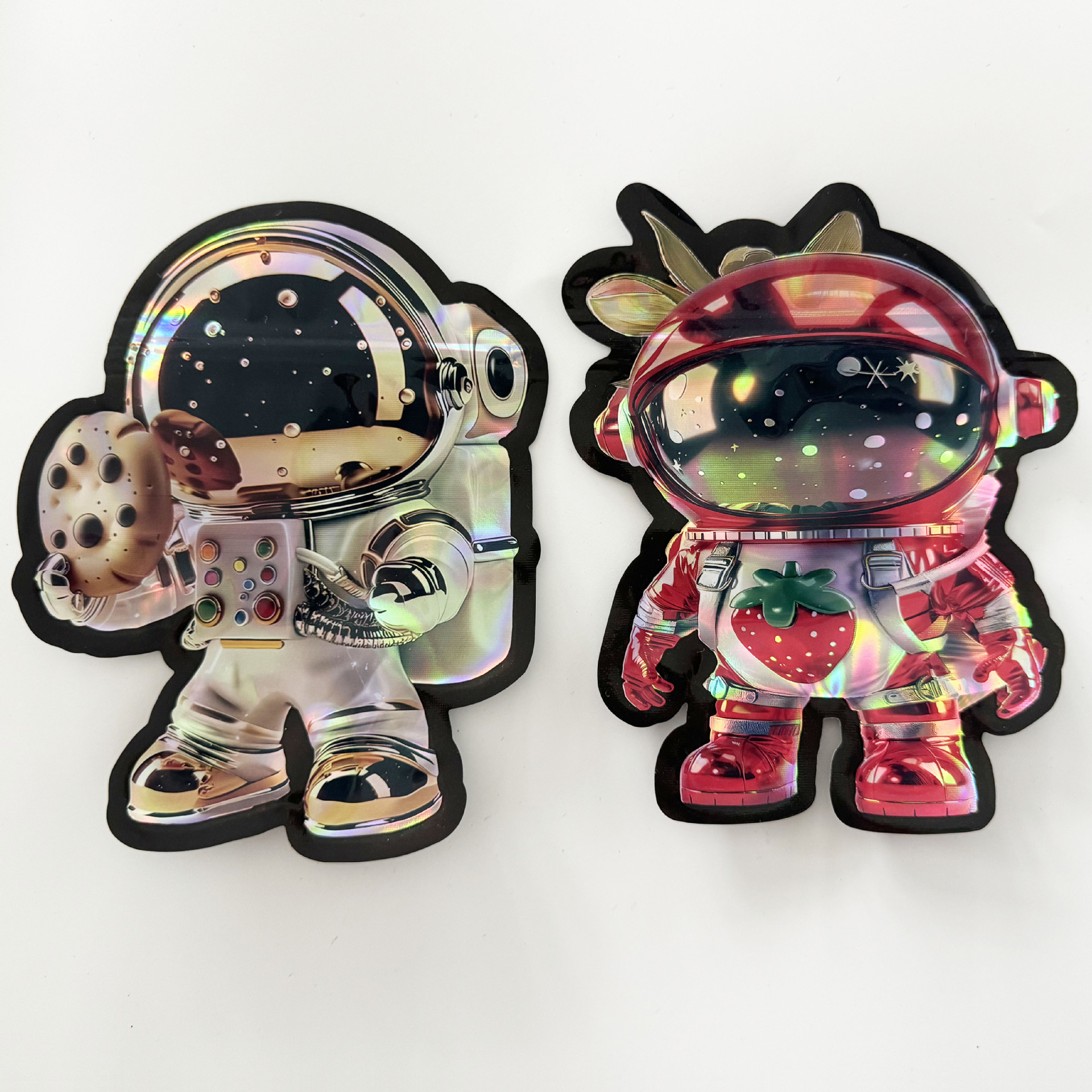 New styles SpaceMan Irregular Mylar Bags 3.5g Smell Proof Pouch Soft Touch Cartoon Empty Zip Lock 3.5 Plastic Package Pouches Storage Packagng case