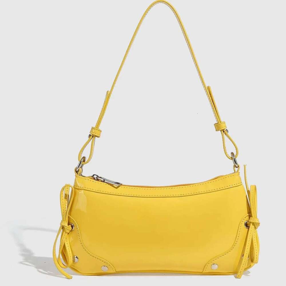 Women's Bags Fashion Casual Bow Shiny Patent PU Leather Shoulder Women Tote Shopping Bag Female Handbag