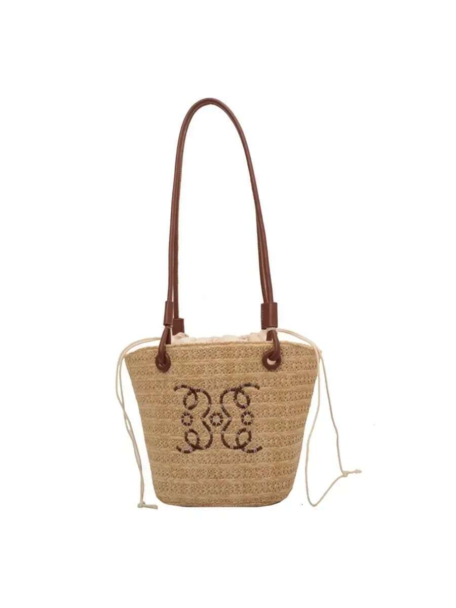 Summer New Vacation Woven Straw Bag, High Quality Seaside For Women, Women's Beach Bags Bucket Bag