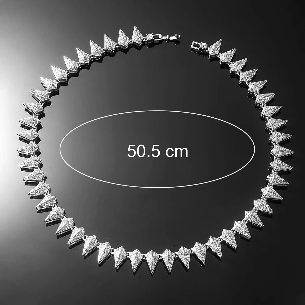 4mm Iced Out Tennis Chain Necklace Silver Color Dropwater Charm Bling Hip Hop Jewelry for Men Women 20inch Party Gift 250317