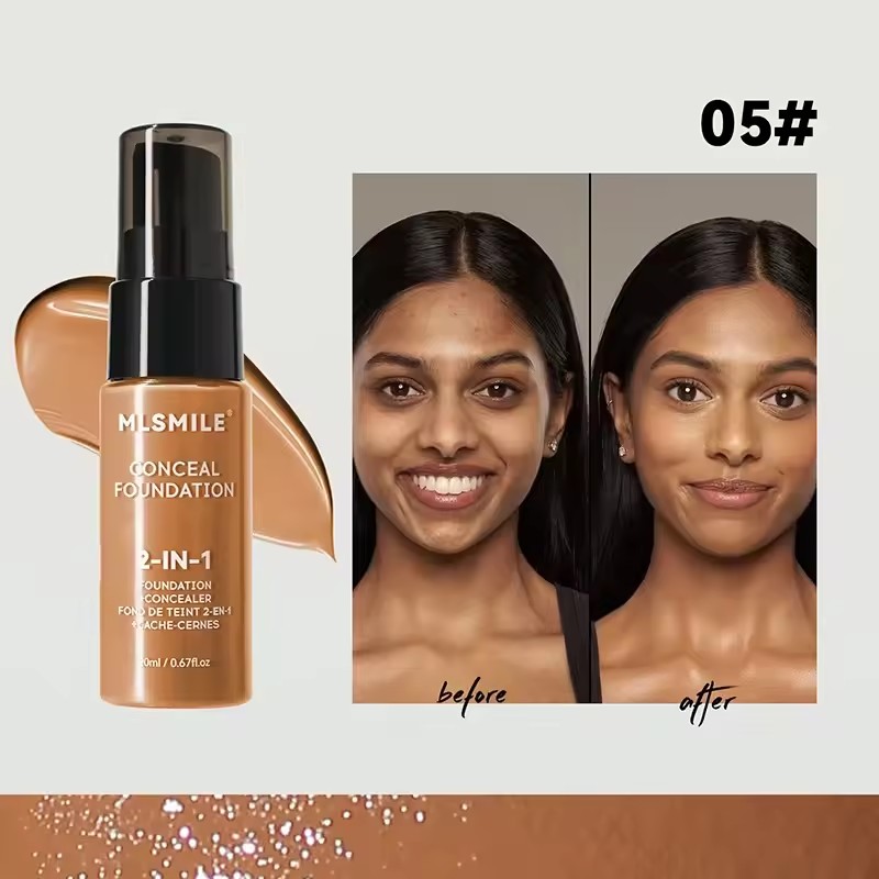 Waterproof Face Foundation Cream Oil-Control Matte BBCream Lasting Liquid Concealer Full Coverage Matte Base Face Makeup Women